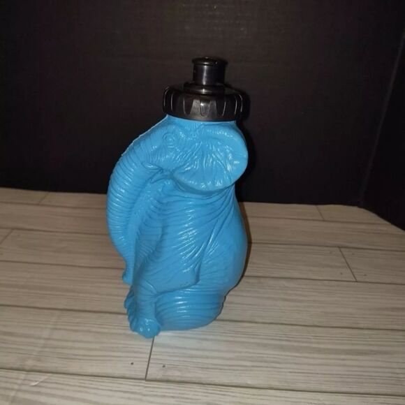 Vintage Circus Blue Elephant Blow Mold 32oz Water Bottle Made In The USA CA - Picture 6 of 9